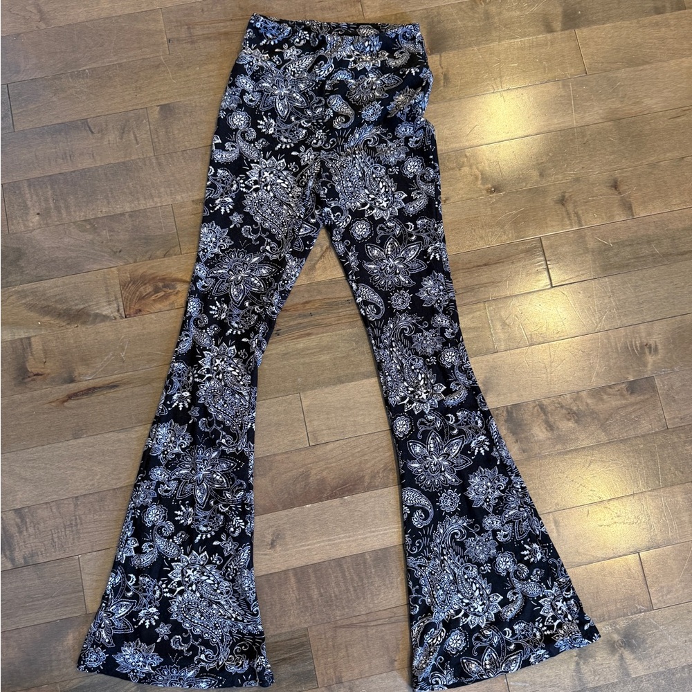 Target Black & White Paisley Flare Pants